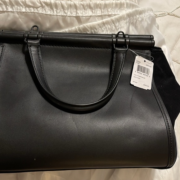 NWT Coach Drifter Carryall Top Handle in Mixed Leather Black/Suede - Picture 8 of 9